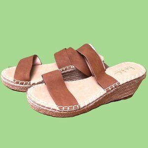 Nicole Miller New York Women’s Tan  Corbin Espadrille Sandals size 7.5